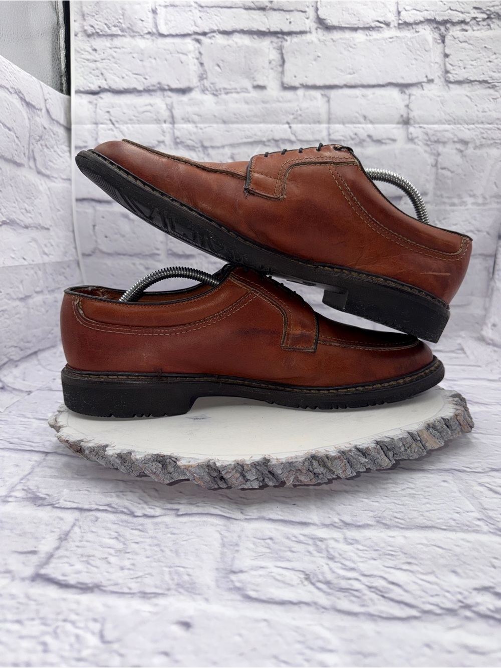 Allen Edmonds Wilbert Comfort Brown Leather Split Toe Mens Dress Shoes Sz 10.5 D - Picture 7 of 10